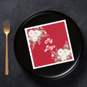 Logo für Rot-Weiß-Blumengeschäfte Serviette