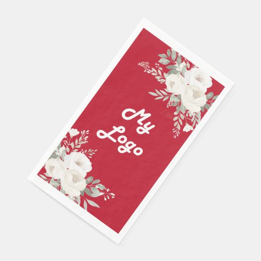 Logo für Rot-Weiß-Blumengeschäfte Serviette (Ecke)