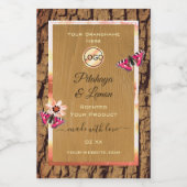 Logo für rustikale Etiketten von Holzkörnchen (Einzelnes Label)