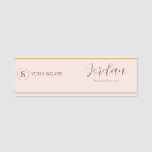 Logo für Salon-Stylisten als Blush-Gold-Mitarbeite
