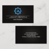 Logo für Schraubenschlüssel | Kohlenstofffasermust Visitenkarte (Vorne/Hinten)