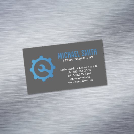 Logo für Schraubenschlüssel Magnetische Visitenkarte (Beispiel)