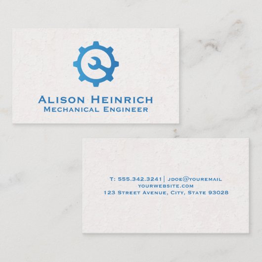 Logo für Schraubenschlüssel Visitenkarte (Vorne/Hinten)