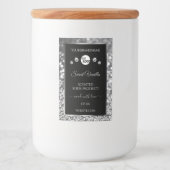 Logo für Schwarz-Silber-Glitzer-Diamanten Lebensmitteletikett (Vorderseite)