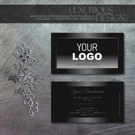 Logo für Schwarz-Weiß-Farbrahmen mit glänzenden Ra Visitenkarte