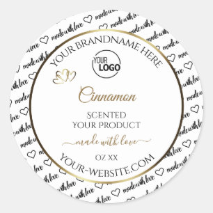 Logo für Schwarz-Weiß-Word-Gold-Produktmarken Runder Aufkleber