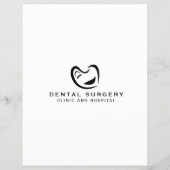 Logo für Schwarz-Weiß-Zelt-Logos, Zahnarztwerbung Flyer (Hinten)