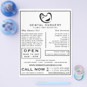 Logo für Schwarz-Weiß-Zelt-Logos, Zahnarztwerbung Flyer (Einzeln)