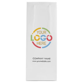 Logo für Schwarz-weiße Unternehmen Geschenktüte Für Weinflaschen