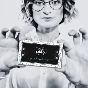 Logo für Schwarz-weiße Zierklatschen Visitenkarte