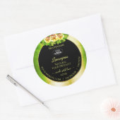 Logo für schwarze, grüne Marmormarken mit schwarze Runder Aufkleber (Umschlag)