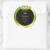 Logo für schwarze, grüne Marmormarken mit schwarze Runder Aufkleber (Tasche)