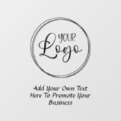 Logo für schwarze Promo Fensteraufkleber (Blatt)