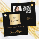Logo für schwarzes Gold Foto QR-Code hängen Geschenkanhänger