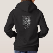 Logo für Schwarzes Unternehmen QR Unternehmensmark Hoodie (Rückseite)