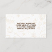 Logo für Seafood-Krabben | Lebensmittelmuster Visitenkarte (Rückseite)