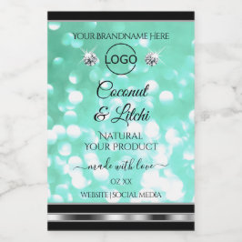 Logo für Shimmery Aquamarine Glitzer-Produktkennze Lebensmitteletikett