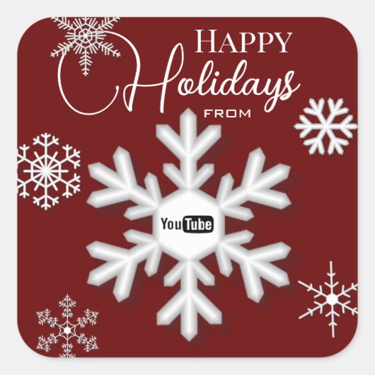 Logo für Snowflakes Quadratischer Aufkleber (Vorderseite)