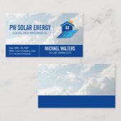 Logo für Solarzellen | Sky Visitenkarte (Vorne/Hinten)