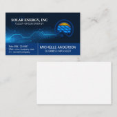 Logo für Solarzellen | Technischer Hintergrund Visitenkarte (Vorne/Hinten)