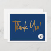 Logo für soziale Imitate für benutzerdefinierte Un Dankeskarte (Vorne/Hinten)