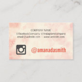 Logo für soziale Medien | Hintergrund Wasserfarbe Visitenkarte (Vorderseite)