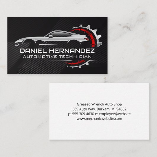 Logo für Sportwagen | Auto-Service Visitenkarte (Vorne/Hinten)