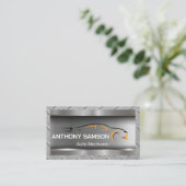 Logo für Sportwagen | Metall | AUTO Visitenkarte (Stehend Vorderseite)