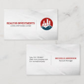 Logo für Stadt und Wohnort | Realtor Visitenkarte (Vorne/Hinten)