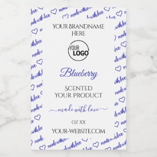 Logo für stylische Labels für White Blue Word Clou Lebensmitteletikett