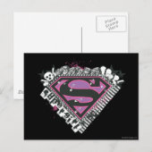 Logo für Supergirl-Buttone Postkarte (Vorne/Hinten)