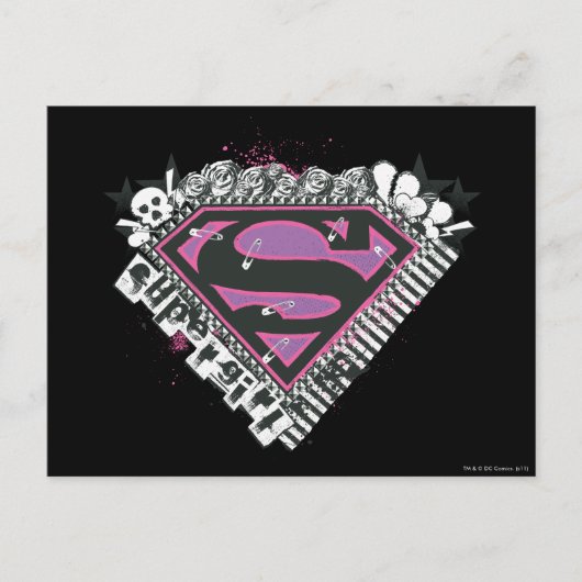 Logo für Supergirl-Buttone Postkarte (Vorderseite)