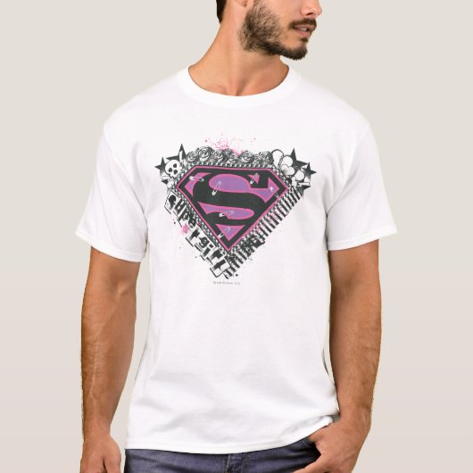 Logo für Supergirl-Buttone T-Shirt (Vorderseite)
