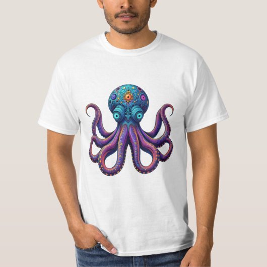 Logo für Surreal Octopus | Mit Augen Cephalopod T-Shirt (Vorderseite)