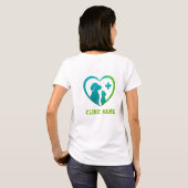🐾 Logo für Tierklinik 💚 T-Shirt (Schwarz voll)