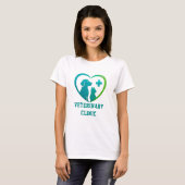 🐾 Logo für Tierklinik 💚 T-Shirt (Vorne ganz)
