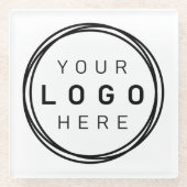 Logo für Unternehmen Glasuntersetzer (Vorderseite)