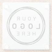 Logo für Unternehmen Glasuntersetzer (Rückseite)