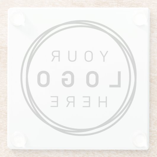 Logo für Unternehmen Glasuntersetzer (Rückseite)