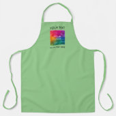 Logo für Unternehmen hier Vorlagenauswahl Grün Schürze (Vorderseite)