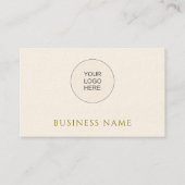 Logo für Unternehmen hinzufügen Hier Gold-Text-Vor Visitenkarte (Vorderseite)