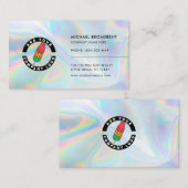 Logo für Unternehmen hinzufügen Holografisch Beruf Visitenkarte (Vorne/Hinten)