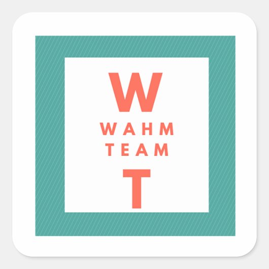 Logo für Unternehmen hinzufügen Quadratischer Aufkleber (Vorderseite)