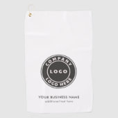 Logo für Unternehmen hinzufügen und Website für Un Golfhandtuch (Vorderseite)