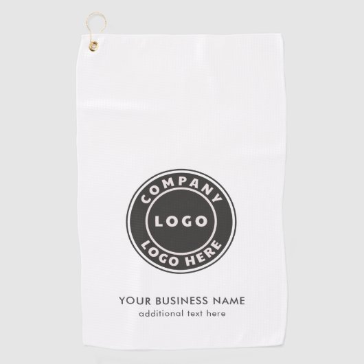 Logo für Unternehmen hinzufügen und Website für Un Golfhandtuch (Vorderseite)