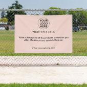 Logo für Unternehmen hinzufügen und Werbetext rot Banner (Insitu)