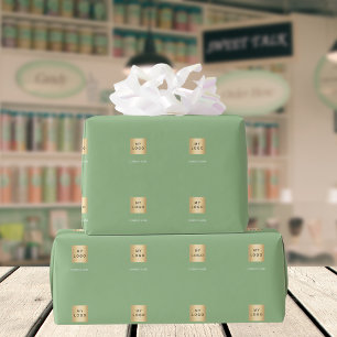 Logo für Unternehmen in Grün Geschenkpapier