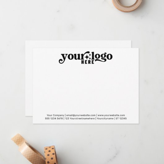 Logo für Unternehmen Minimalistisch Beruflich Mitteilungskarte (Vorderseite/Rückseite Beispiel)