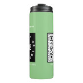 Logo für Unternehmen Minimalistischer QR-Code Thermosbecher (Vorderseite)
