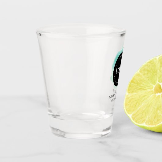 Logo für Unternehmen mit benutzerdefinierter Grünf Schnapsglas (Links)